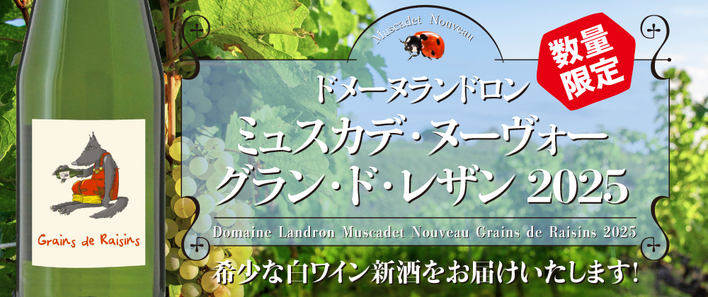 希少なビオの白ワイン新酒 ミュスカデ・ヌーヴォー
